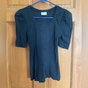 Curator SF pointelle scoop neck shirt